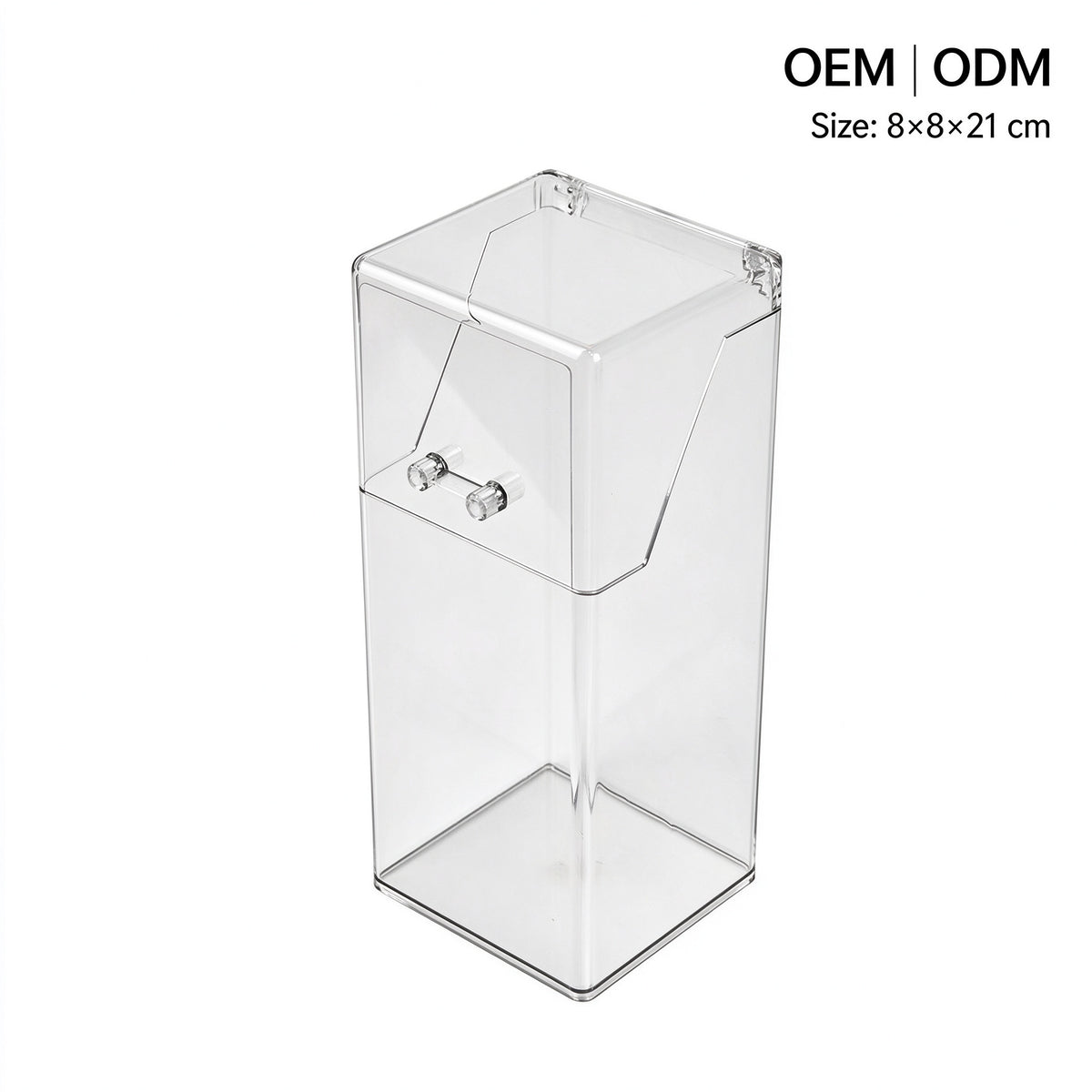 square storage bin
clear acrylic basket
transparent organizer
bathroom kitchen caddy
desk storage bin