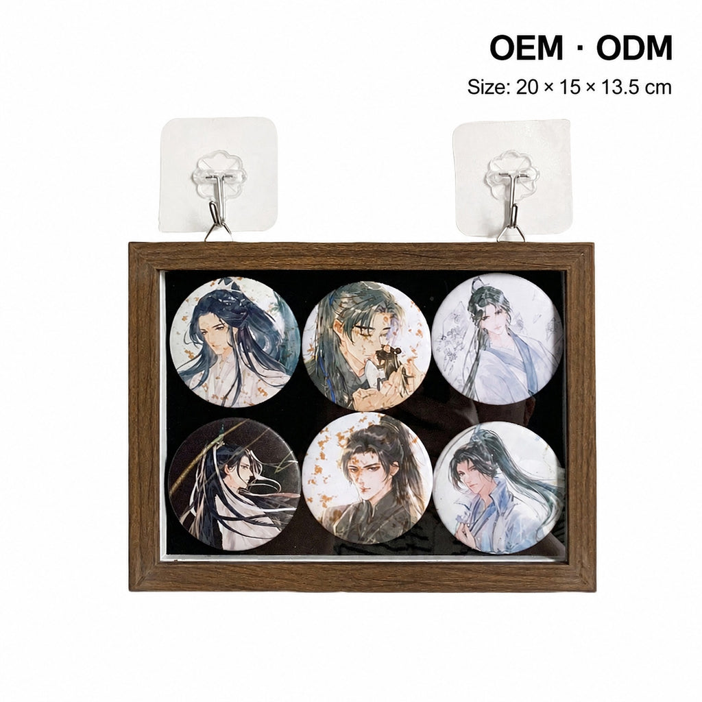 badge display box
enamel pin storage case
velvet pin collection box
walnut display box
brooch storage transparent lid