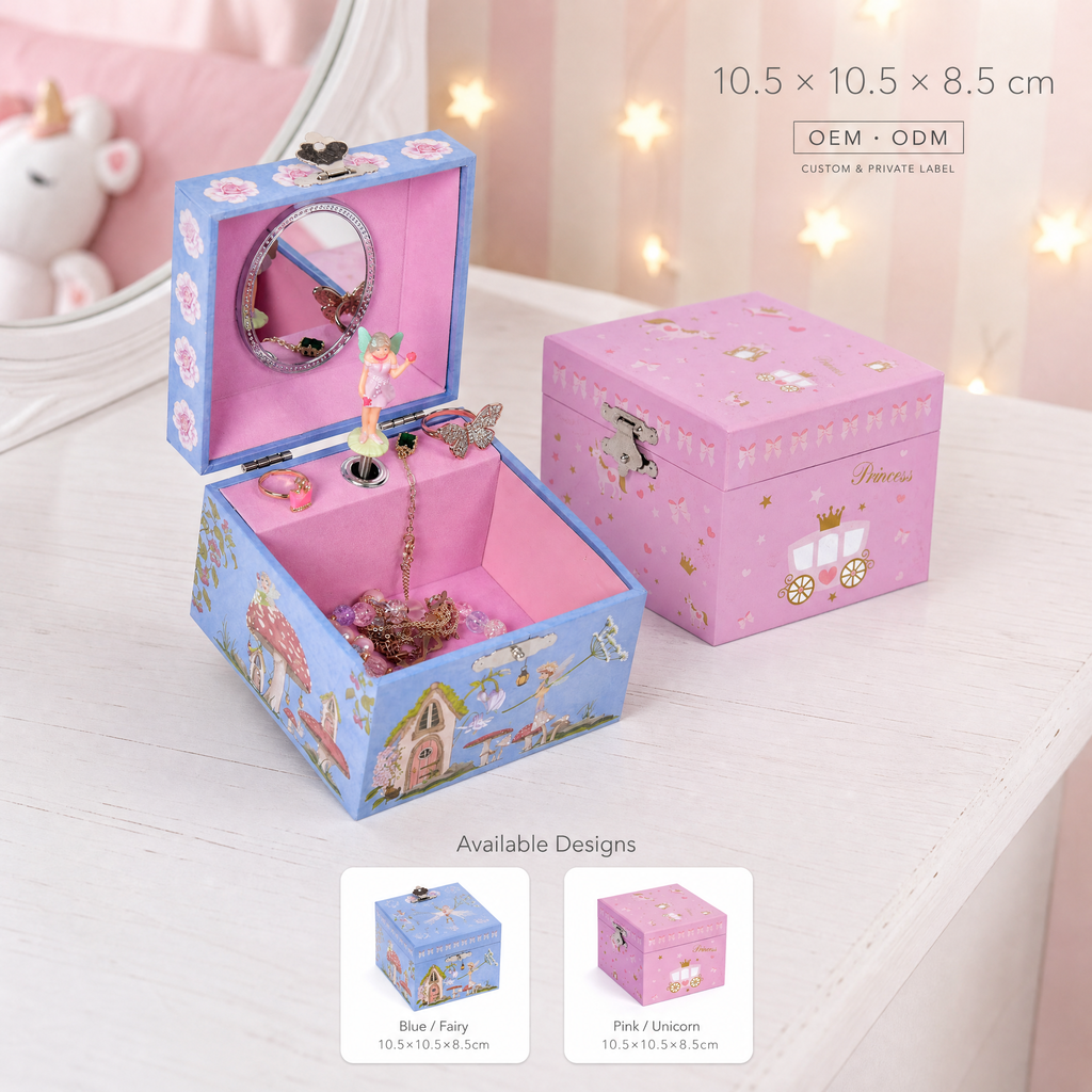 4 Inch Wooden Music Box Classic Clockwork Melody Box Custom Engraved Gift for Birthday Valentine