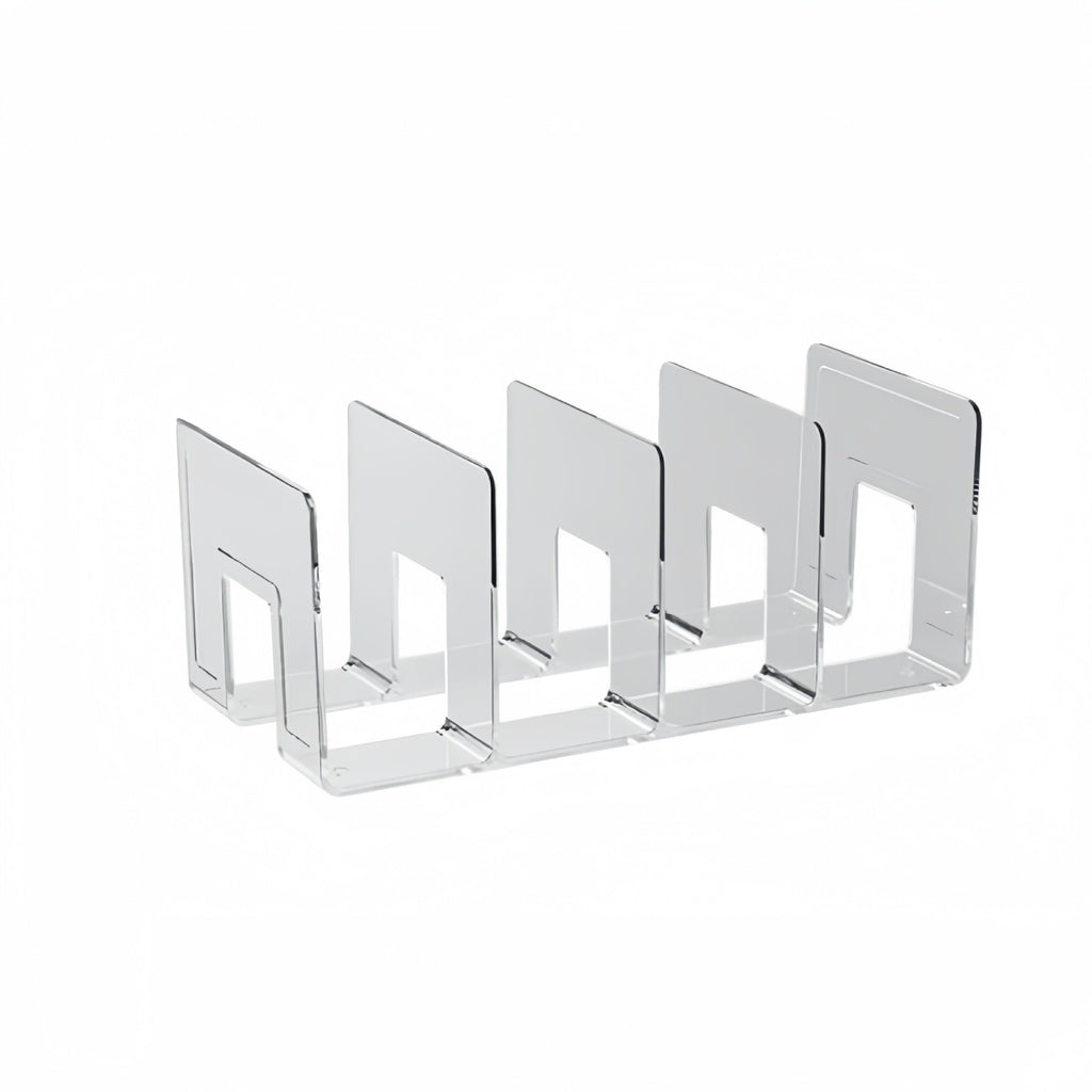 Clear 4-Compartment Wall Mounted Storage Rack, Transparent Hanging Organizer Shelf for Bathroom Kitchen Bedroom