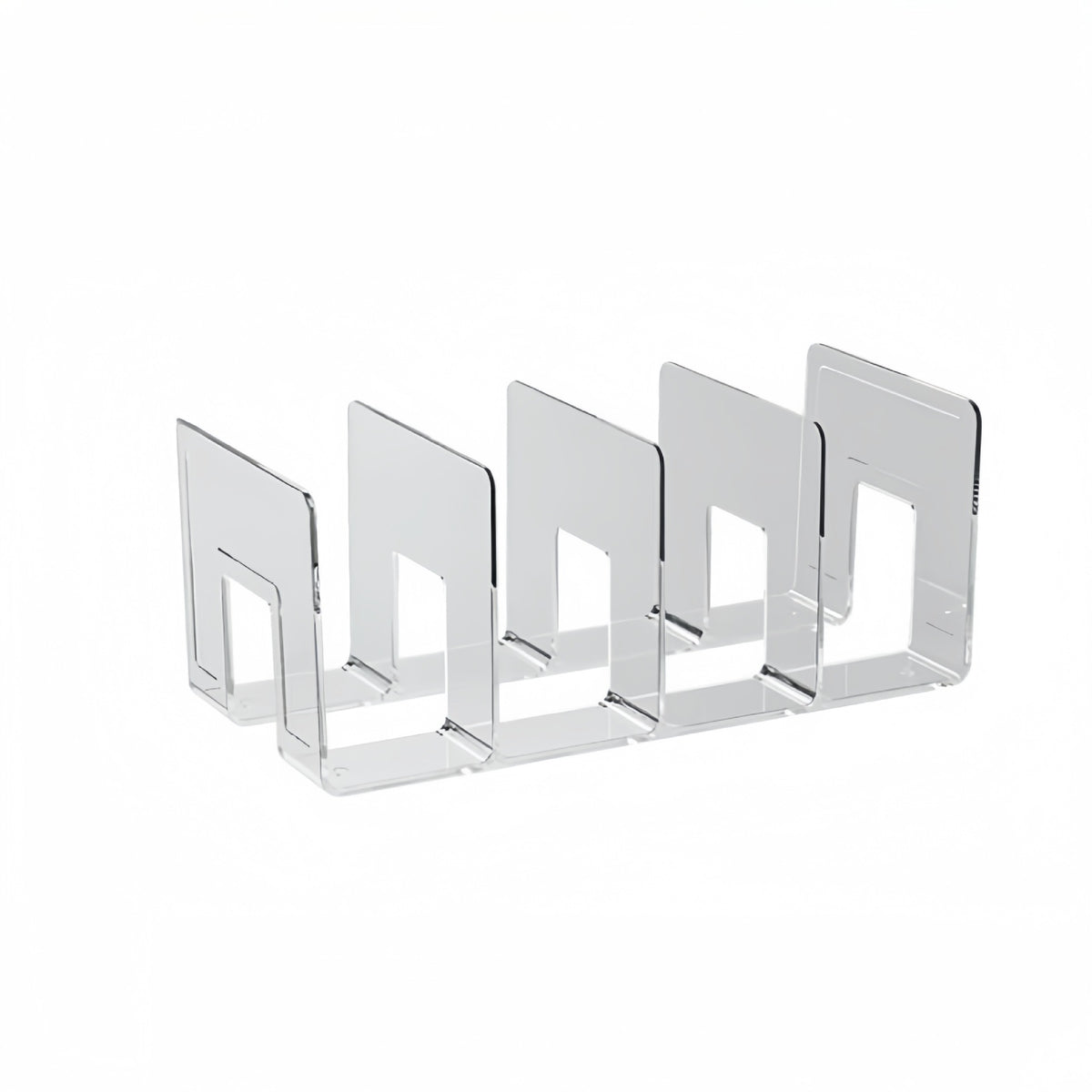 Clear 4-Compartment Wall Mounted Storage Rack, Transparent Hanging Organizer Shelf for Bathroom Kitchen Bedroom