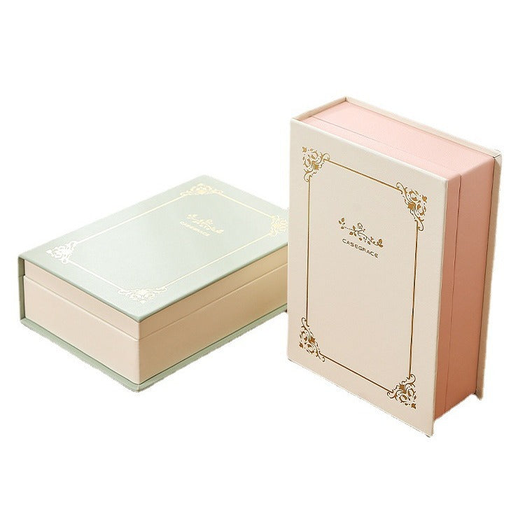 PU Leather Diary Style Jewelry Box, Notebook Shaped Travel Jewelry Organizer Case for Ring Earring Necklace, Gift for Women