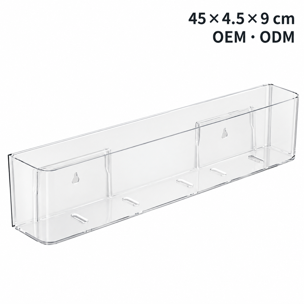 bathroom wall shelf
kitchen wall organizer
clear display stand
acrylic storage rack
wall mounted shelf