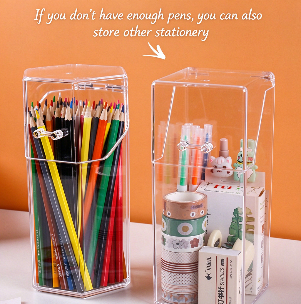 square storage bin
clear acrylic basket
transparent organizer
bathroom kitchen caddy
desk storage bin