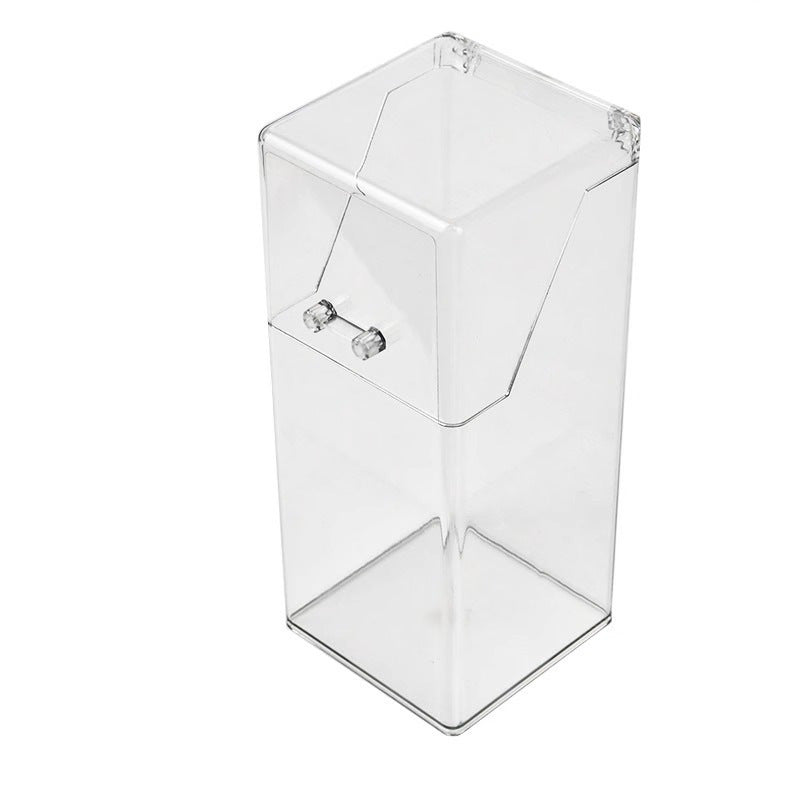 square storage bin
clear acrylic basket
transparent organizer
bathroom kitchen caddy
desk storage bin