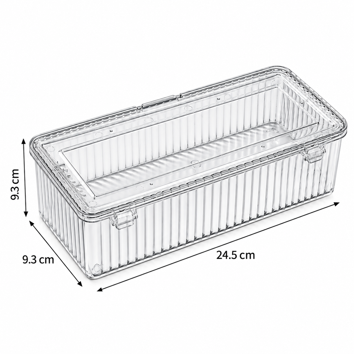 Clear Flip Lid Storage Box, Transparent PET Hanging Organizer with Cover for Bathroom Kitchen Wall Mount