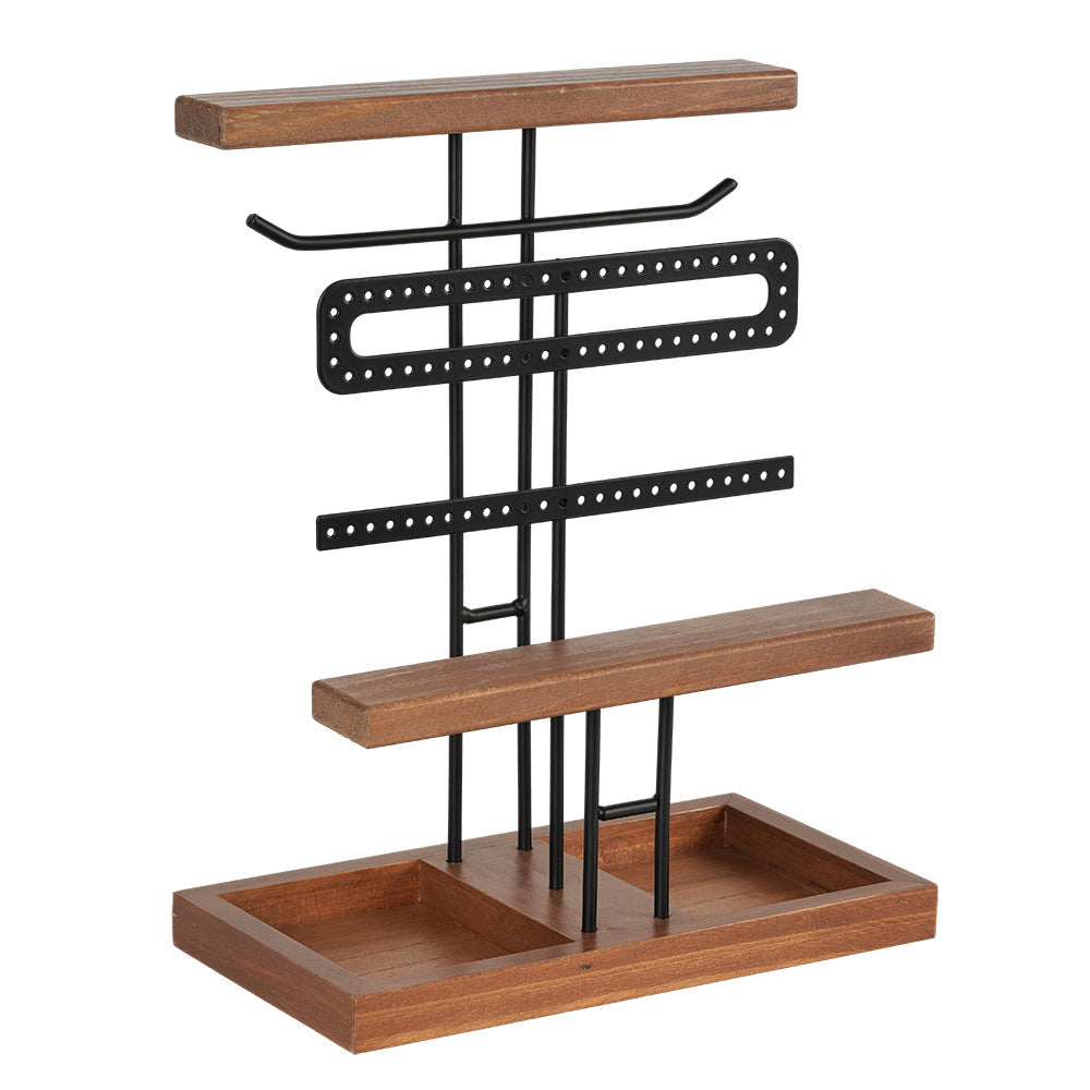 wooden jewelry organizer stand
detachable earring necklace holder
black metal multi tier jewelry rack
bracelet watch wood tray
wholesale jewelry display stand
