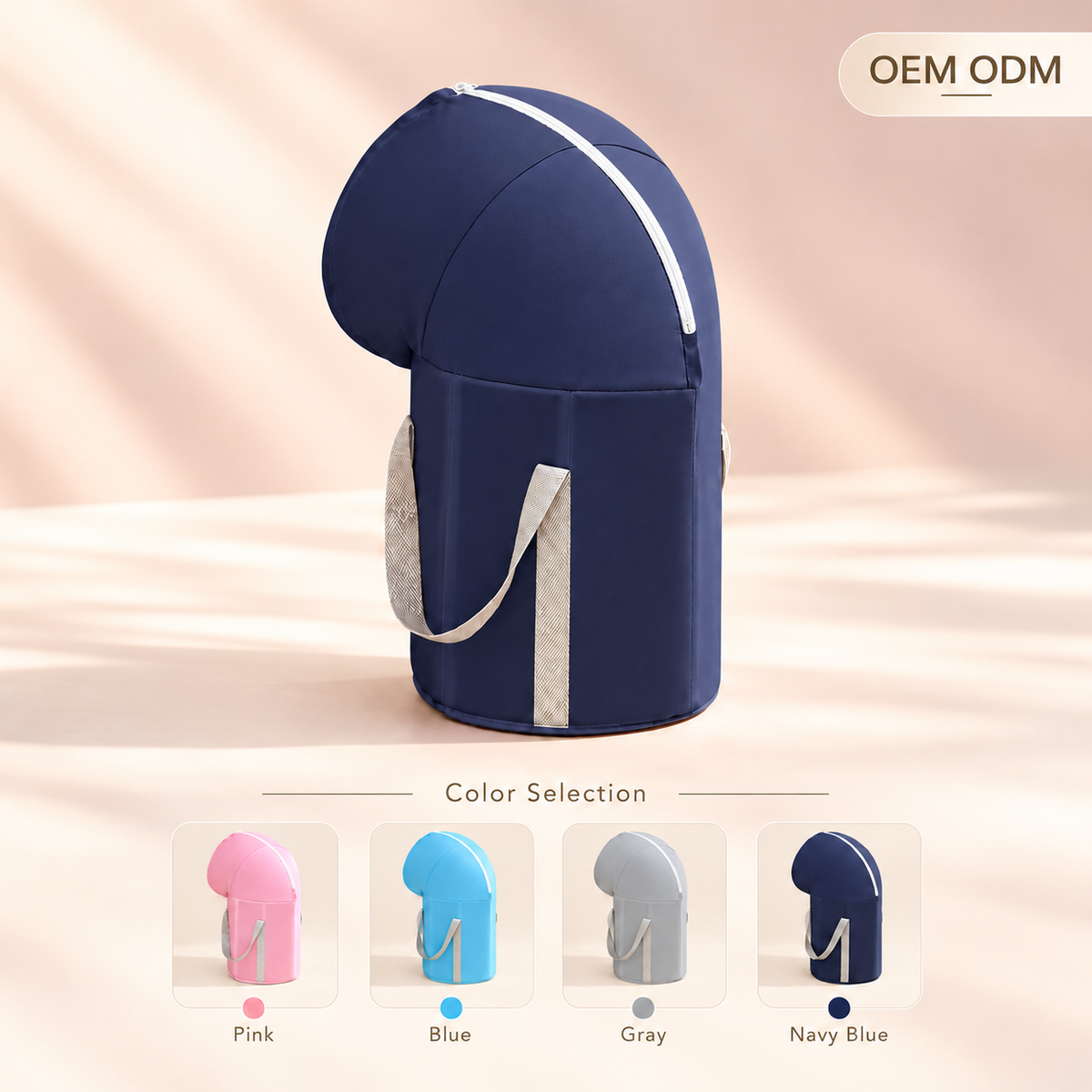 foldable foot bath bucket with massage
knee-high foot spa navy
collapsible foot basin
acupressure foot bath
portable foot soaking tub
