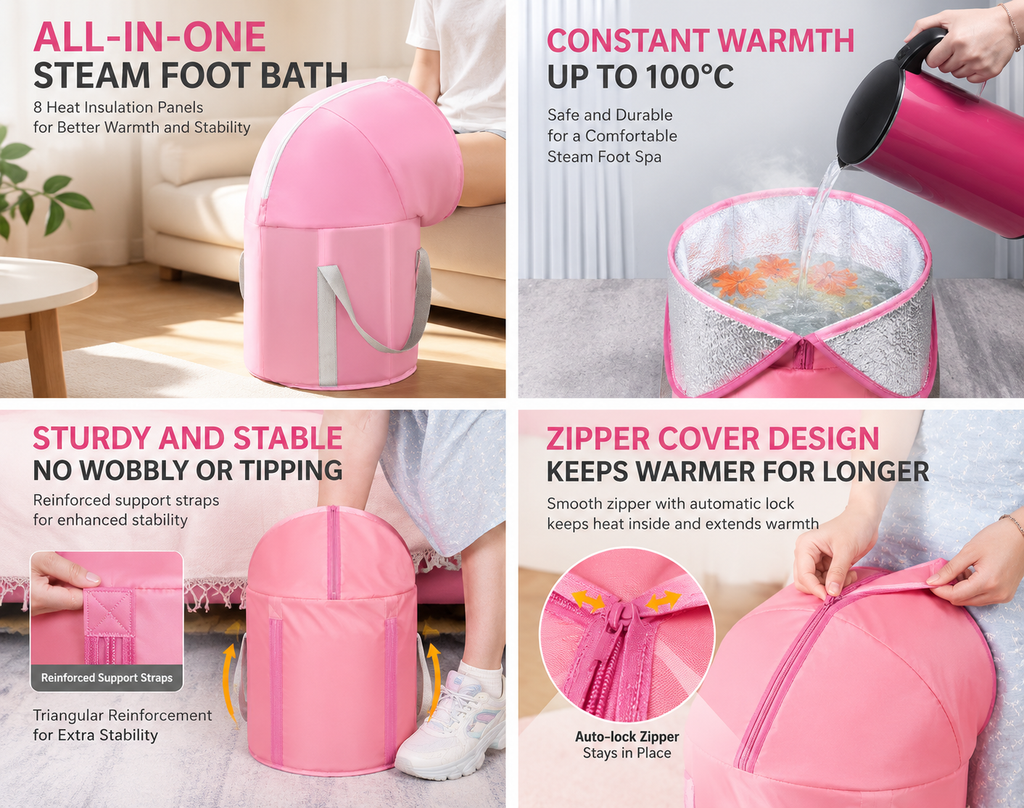 foldable foot bath bucket with massage
knee-high foot spa navy
collapsible foot basin
acupressure foot bath
portable foot soaking tub