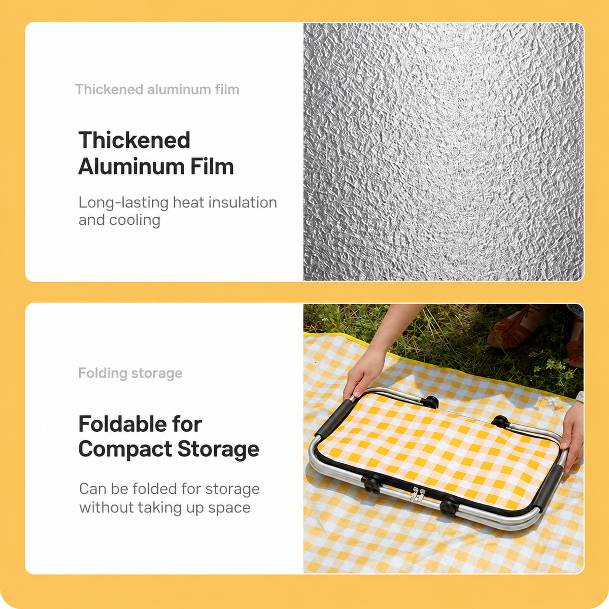 Custom Foldable Insulated Picnic Basket with Aluminum Frame, Large Capacity Cooler Bag, Portable Thermal Food Carrier Tote for Outdoor Camping