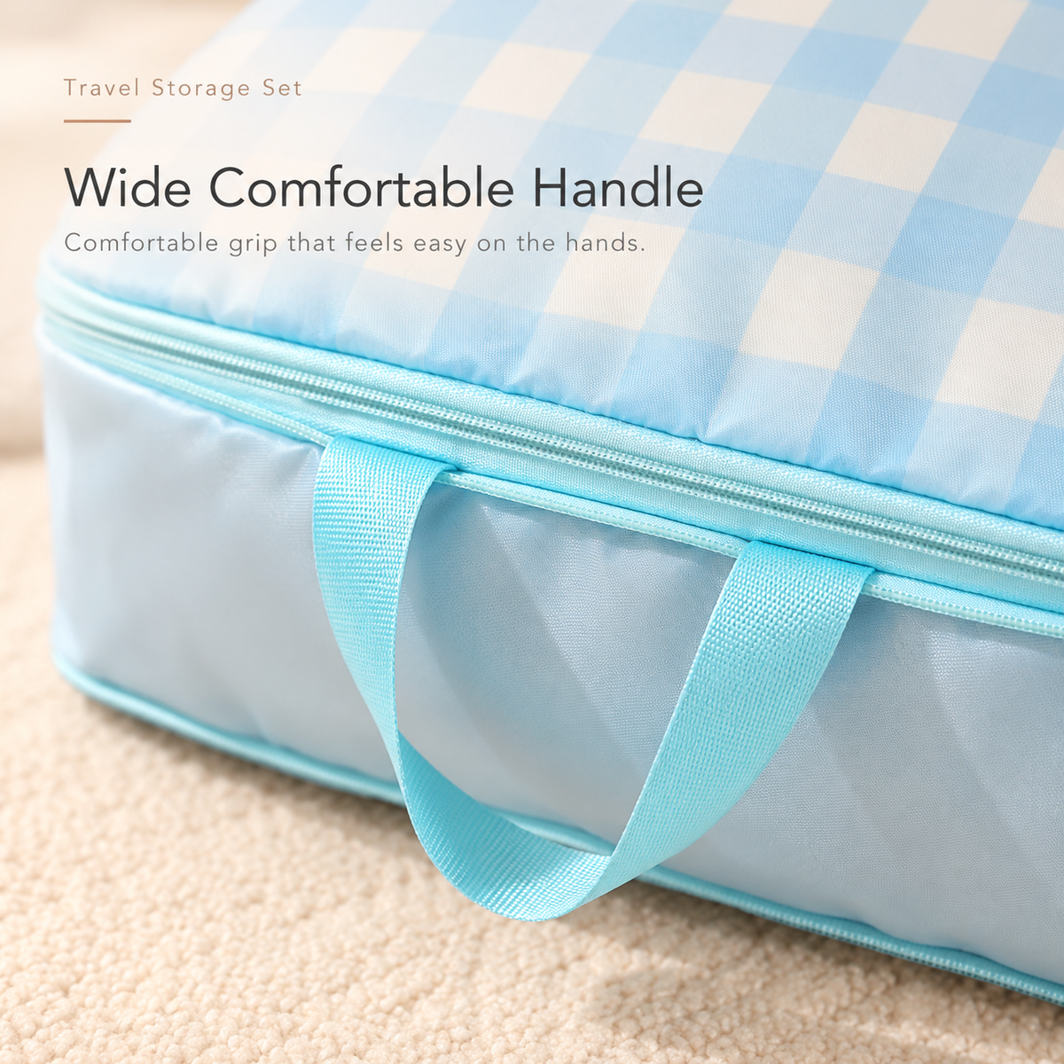4-Piece Foldable Travel Luggage Organizer Set, Red Stripe Packing Cubes with Shoe Bag, Hanging Clothes Underwear Storage Pouch