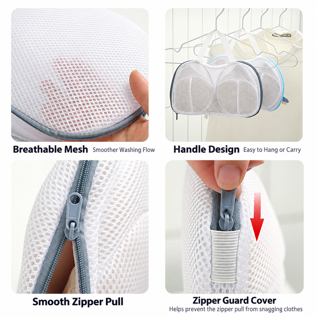 bra laundry bag
lingerie mesh wash bag
zipper laundry bag gray
delicate clothes protector
underwear washing bag