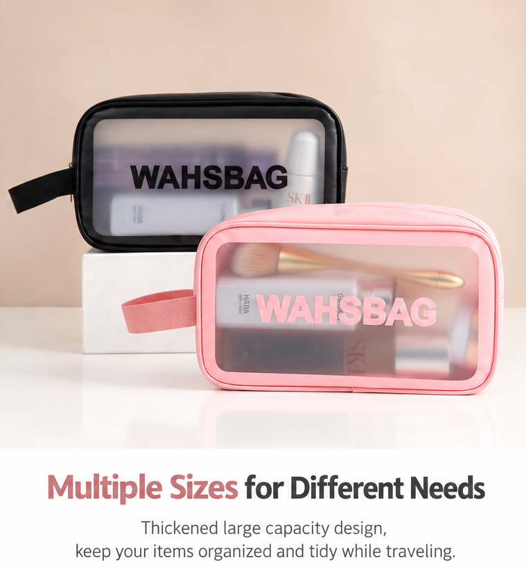 foldable small toiletry bag
white cosmetic pouch travel
folding makeup bag
portable travel pouch