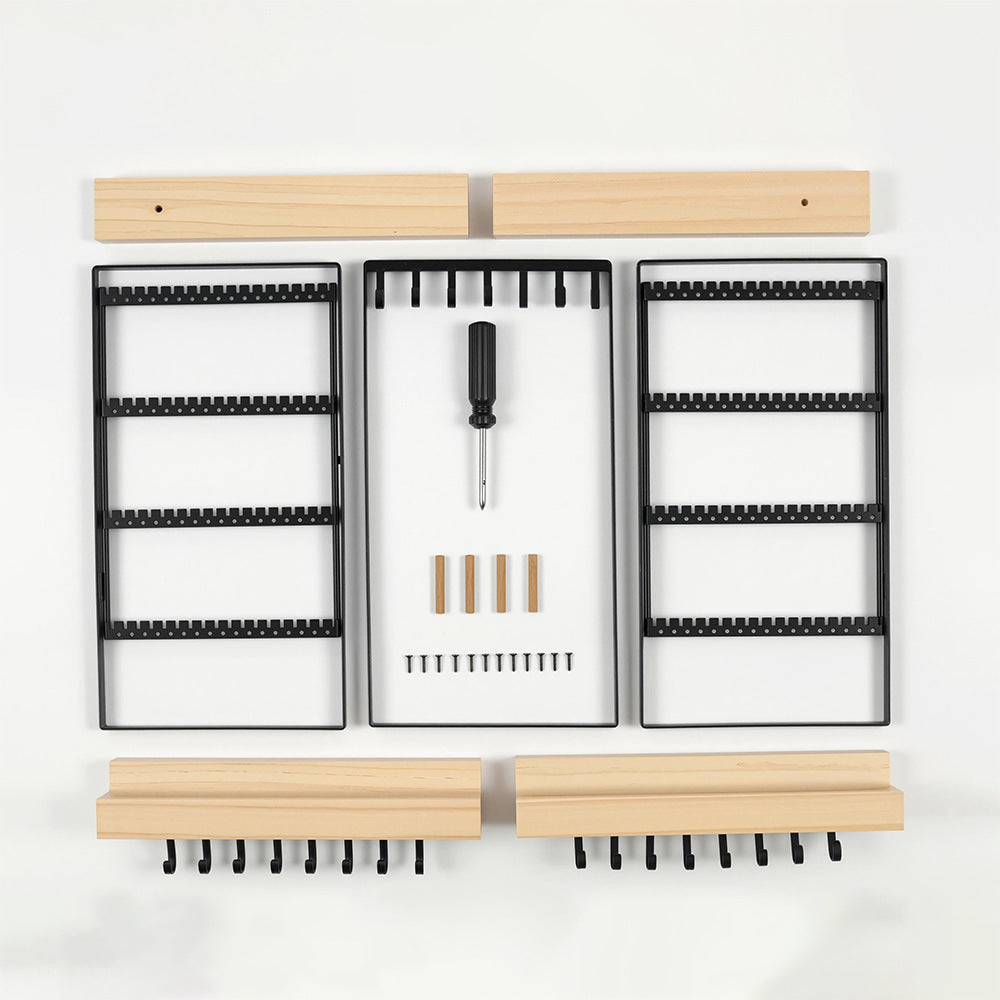 large wall mounted jewelry organizer
wooden necklace earring holder
tangle free jewelry display rack
wall closet jewelry storage
wholesale jewelry wall organizer
