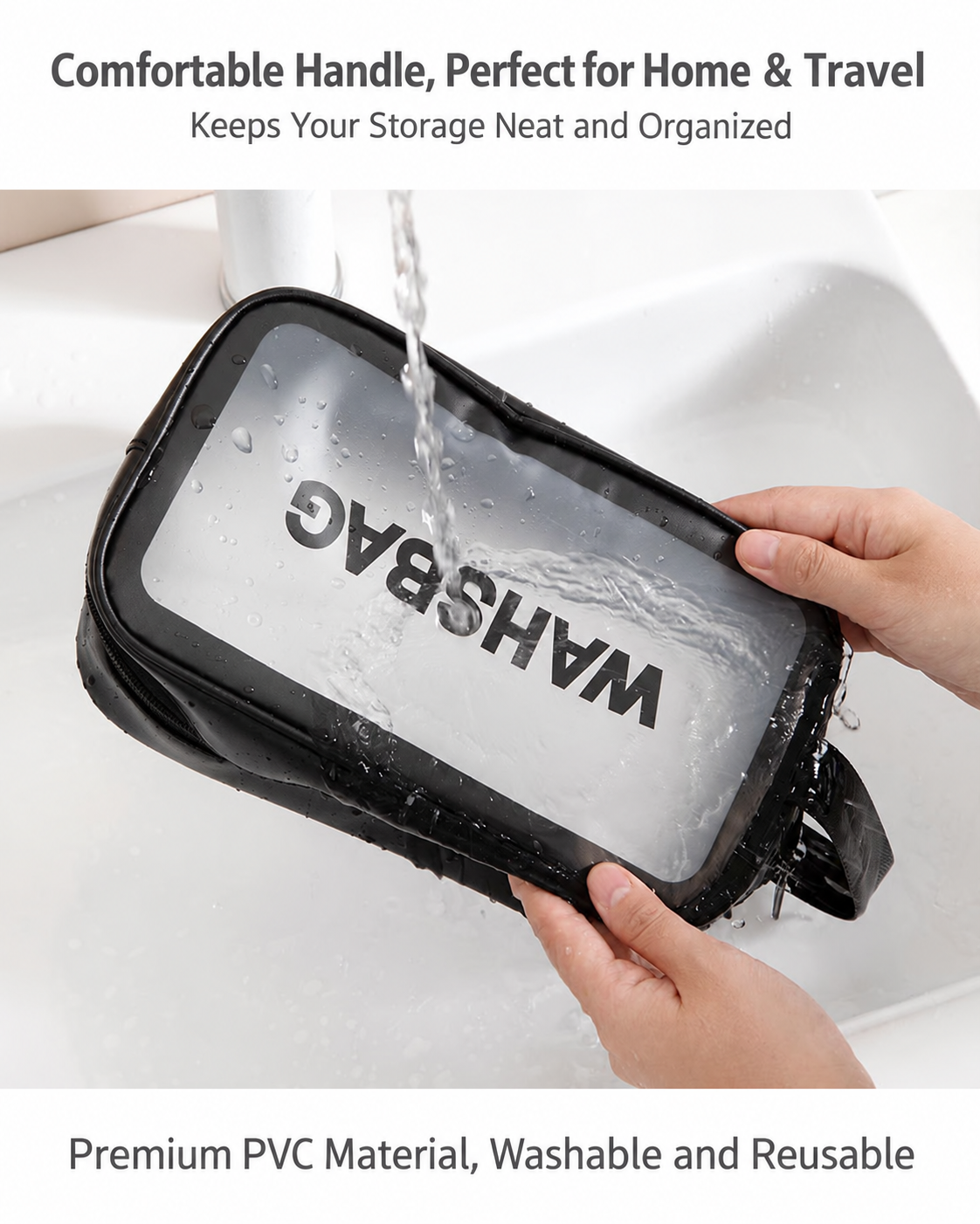 foldable small toiletry bag
white cosmetic pouch travel
folding makeup bag
portable travel pouch