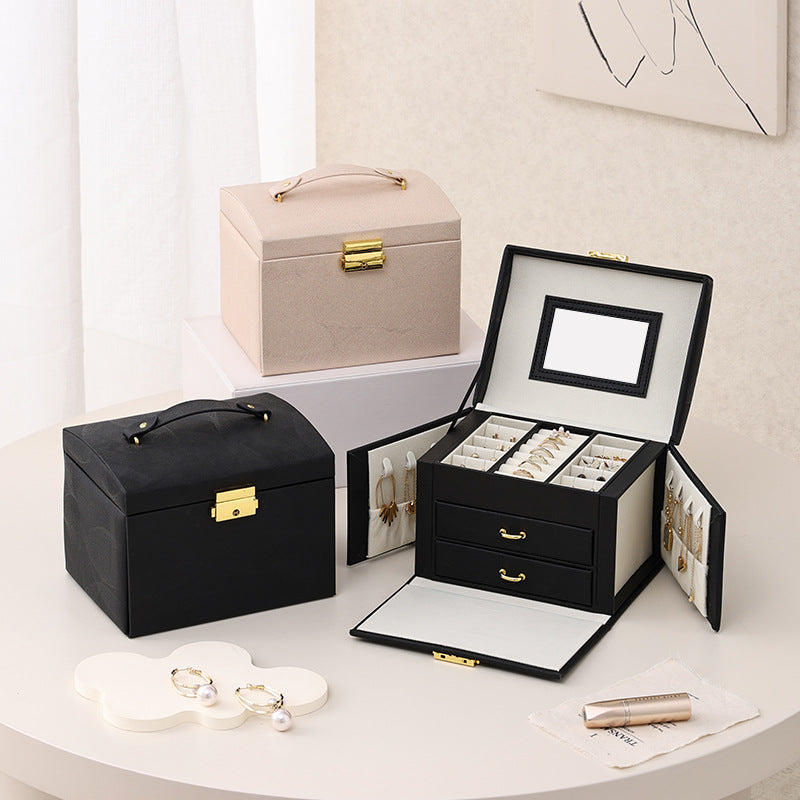 Butterfly Shaped PU Leather Jewelry Box, Decorative Travel Jewelry Organizer Case for Ring Earring Necklace, Gift for Women Girls