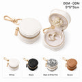 PU Leather Mini Handbag Jewelry Box, Portable Travel Ring Earring Necklace Organizer Case