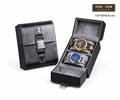 PU Leather Men's Watch Box, Double Open Watch Storage Case, Portable Velvet Watch Organizer for Men Gift