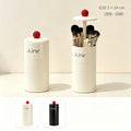 Press-top Desktop Storage Bin, Plastic Cotton Pad Dispenser, Makeup Brush Holder, Bathroom Vanity Organizer