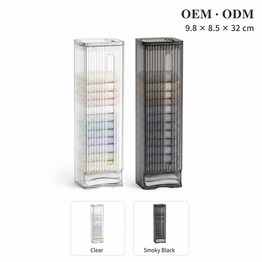 Clear Wall Mounted Hanging Storage Box, Transparent PET Wall Organizer Bin for Bathroom Kitchen Bedroom