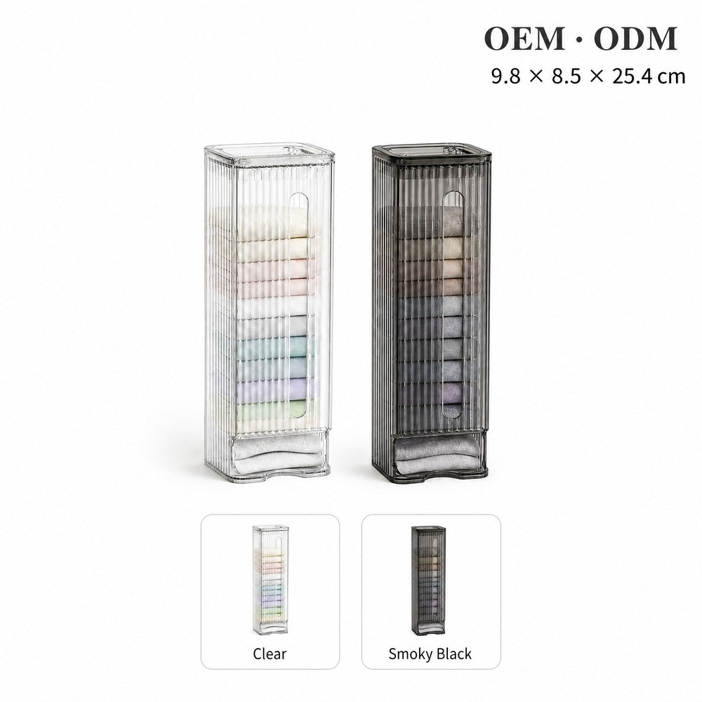 Clear Wall Mounted Hanging Storage Box, Small Transparent PET Wall Organizer Bin for Bathroom Kitchen Bedroom