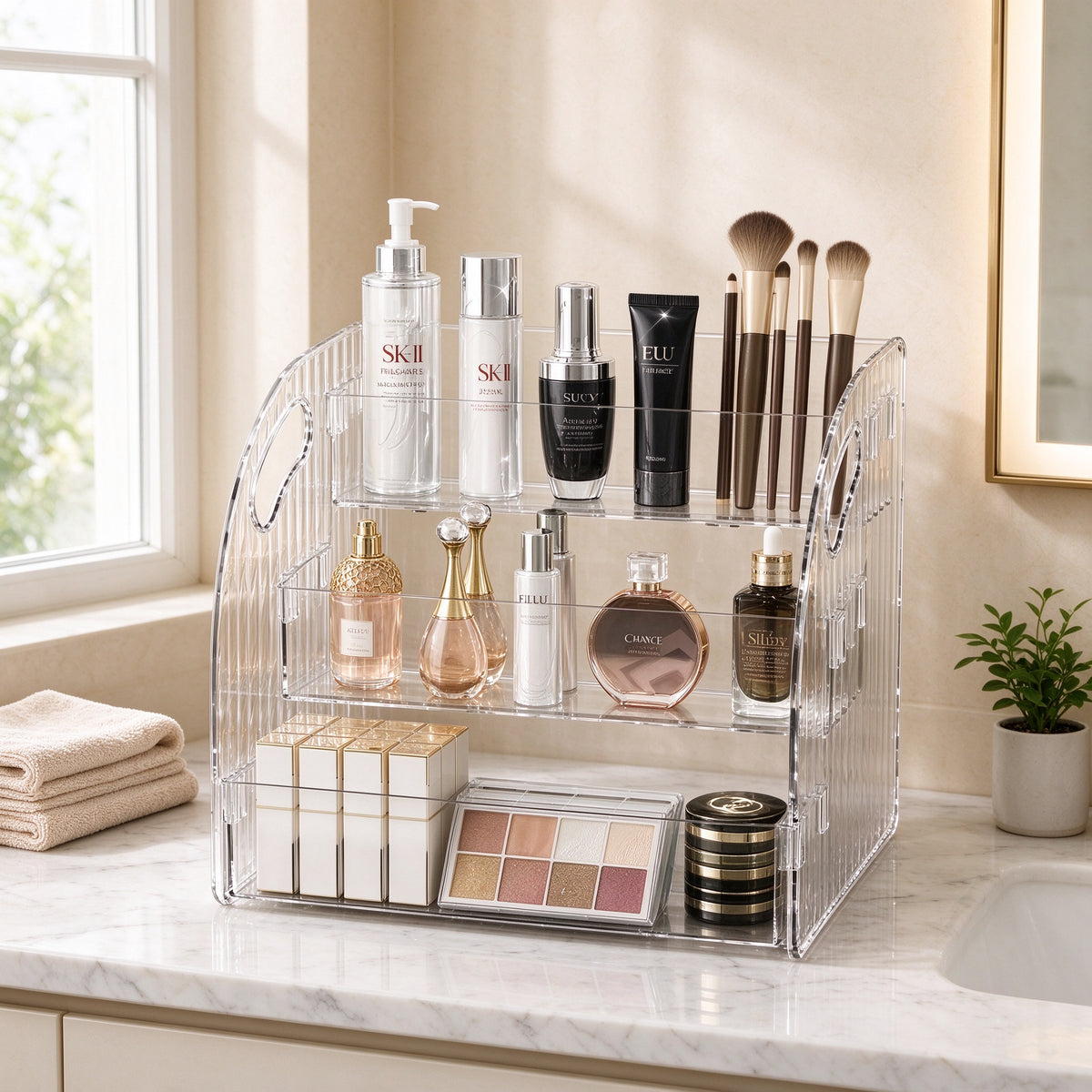 bathroom wall shelf
kitchen wall organizer
clear display stand
acrylic storage rack
wall mounted shelf